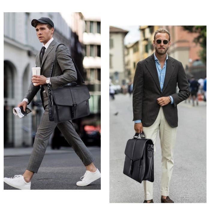 Yzcase Estarer Sac Porte Documents Homme Cuir Vintage Sac