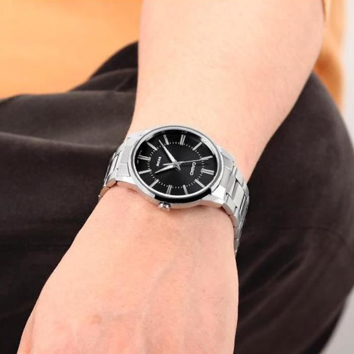 Bracelet acier homme CASIO Montre Casio classique acier cadran