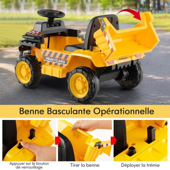Ensemble De 2 Camions Jouets Pour Tout-petits - Camion à Benne & Bétonnière - Sans BPA - 36+ Mois