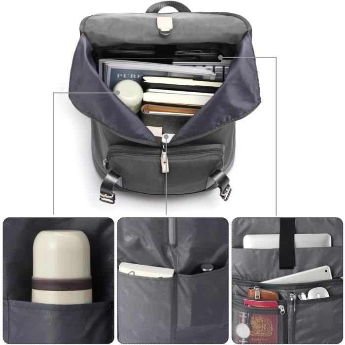 Sac à Dos Scolaire Garçon Amythe - 44L Nylon Etanche - Pour 9-13 Ans - Multicompartiments