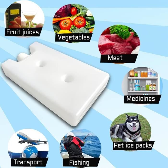 Blocs Réfrigérants RosyFate - Lot De 3 Pains De Glace Réutilisables Pour Glacière Ou Sac Isotherme