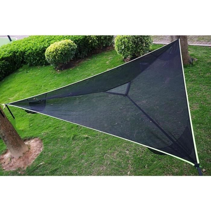 Hamac de voyage en tissu parachute nylon - GETEK - Vert - 270 x 140cm