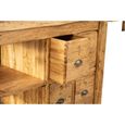 Etabli rustique style en bois massif de tilleul finition naturelle L188 xPR78xH 92 cm-2