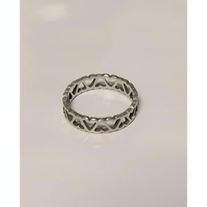 Bague Love Femme - 7 Anneaux En Acier Inoxydable - Taille 60 - Neuve
