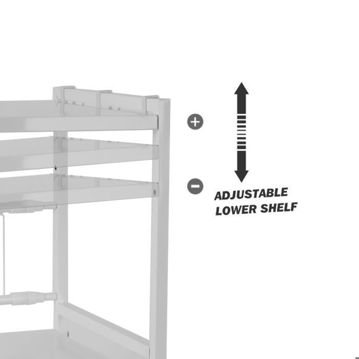 Anth Support extensible pour micro-ondes, grille de four extensible à 2 niveaux avec 3 crochets - Organisateur de rangement de cuisine - Longueur extensible : 40-65 cm Anth Support extensible pour micro-ondes, grille de four extensible à 2 niveaux avec 3 crochets - Organisateur de rangement de cuisine - Longueur extensible : 40-65 cm
