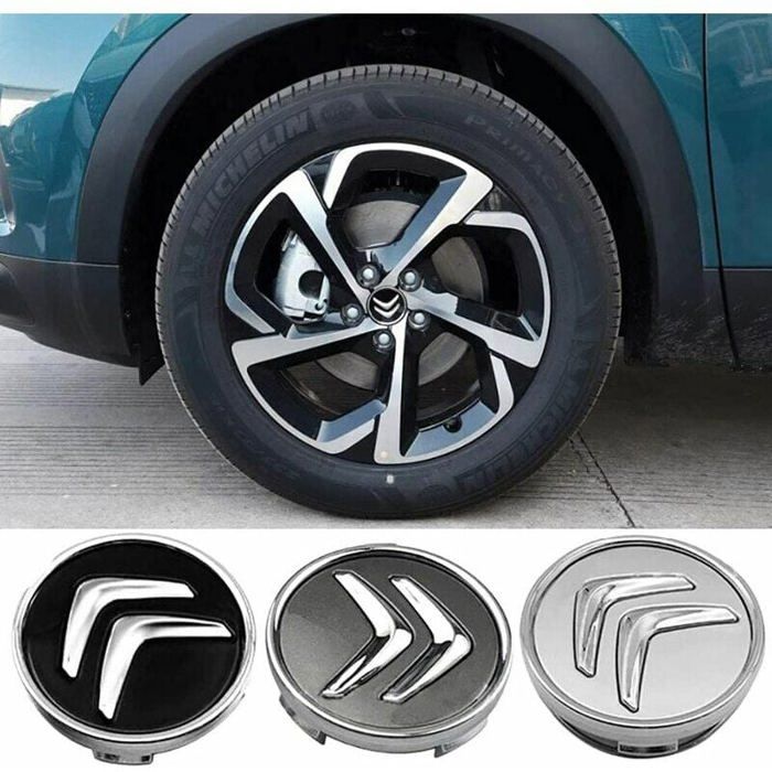 4 Pièces Cache Moyeux Pour Citroën C4 Cactus (2014+) 60mm - Enjoliveurs Roue Centrale ABS De Haute Qualité