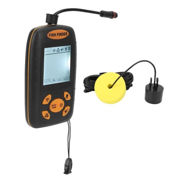 Sonar Portable Pour Pêche – écran LCD, Portée 90 M, Batterie AAA, étanche IP68, Idéal Kayak Et Pêche Sur Glace