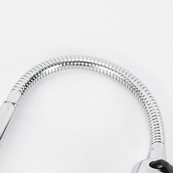 Robinet Rotatif Mural Chromé - Bec Pivotant Commande Unique - Alliage Zinc - 30cm - Cuisine Ou Salle De Bain - 6
