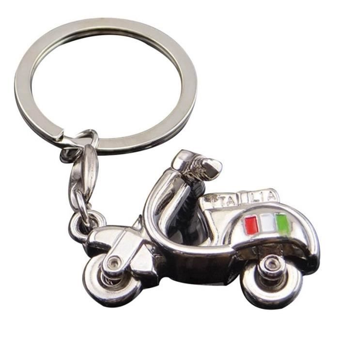 Porte-clés,3D moto porte clés pour Vespa Piaggio 125 Ducati Suzuki Peugeot  Fiat voiture porte clés drôle clé décoration - Type BK