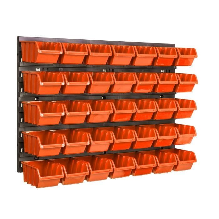 Kit de 80 S orange boites bac a bec avec supports 