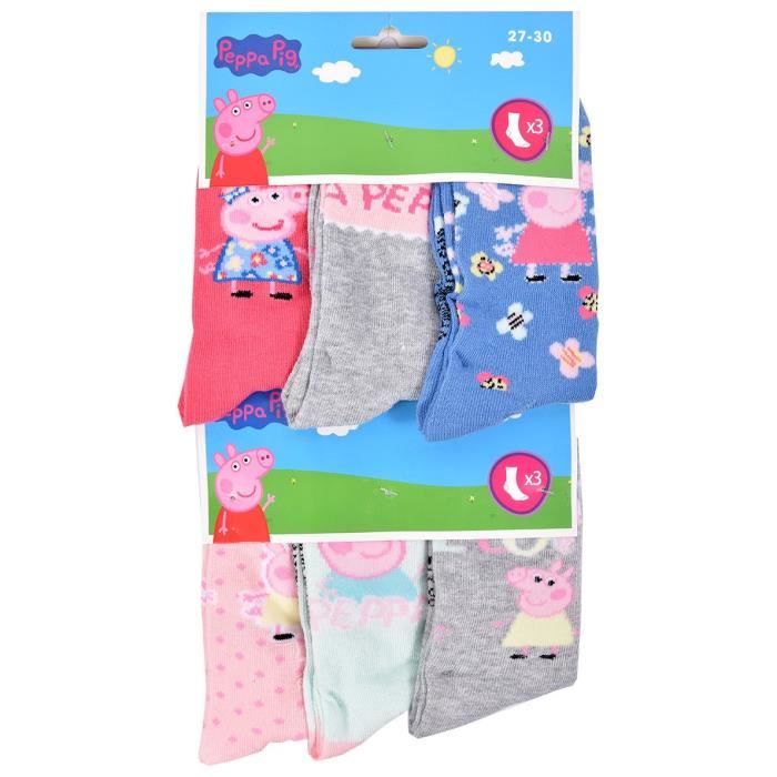 Chaussettes PEPPA PIG Pack de 6 Paires Couleurs Rose Enfant Fille