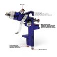 HVLP 3x Pistolet à peinture Kit Réducteur de pression Coffret Air - 34267-3