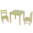 Ensemble de chaise de bureau Ensemble de Chaises de Bureau Modernes Enfants Table en Bois et 2 Chaises pour Maison Salle d'Étude-3