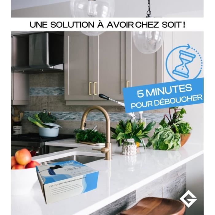 Déboucheur canalisation wc ventouse air comprimé pompe cuisine lavabo  professionnel fosse septique nettoyage 4 adaptateurs furet - Cdiscount  Bricolage