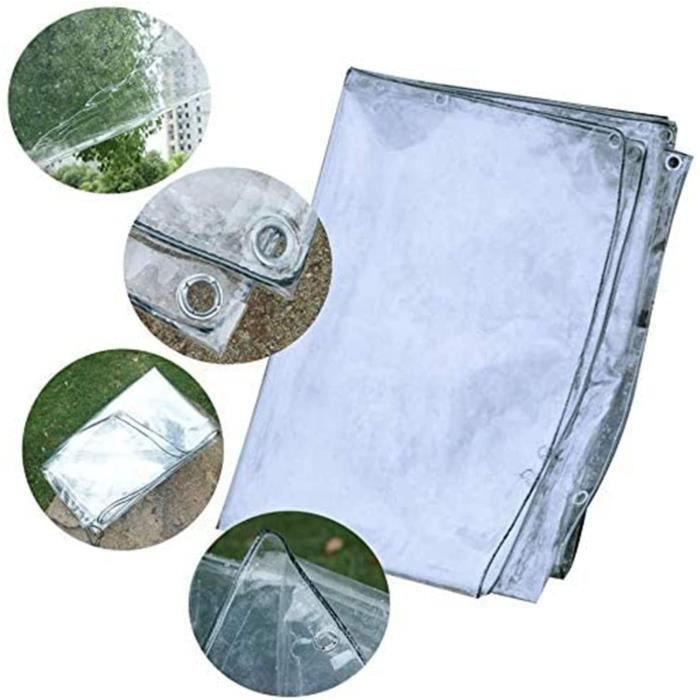 Rideaux De Bâche Imperméables Transparents WZYJLyds Avec Fermeture Éclair - Panneaux Latéraux Pergola, Patio, Porche Étanché