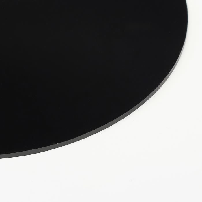 TEMPSA Disque Plaque Rond Noir Epaisseur 2mm En Plastique Acrylique  Plexiglas 80mm - Cdiscount Bricolage