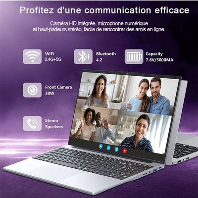 Xrenbuw 17,3 Pouces Ordinateur Portable, Win 11 PC Portable 16Go RAM