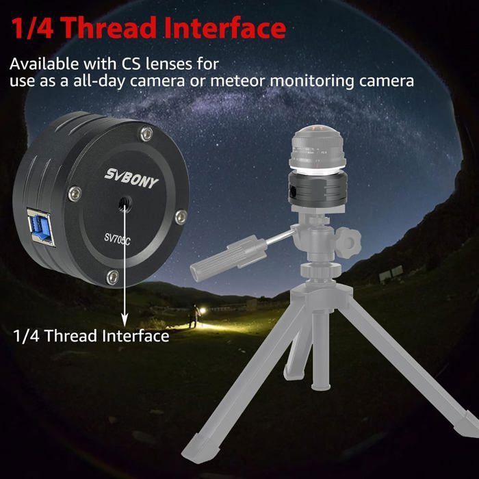 Svbony SV705C Cámara Astronómica Color USB3.0 Con ST4 – Ideal Para Planetaria Y EAA, Sensor IMX585 8MP