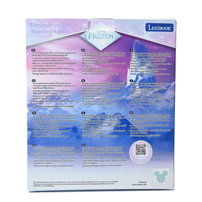LEXIBOOK Disney La Reine des Glaces Haut-parleur Bluetooth® avec lumière et microphone LEXIBOOK Disney La Reine des Glaces Haut-parleur Bluetooth® avec lumière et microphone