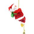 Père Noël électrique Grimpeur avec Musique, Père Noël Peluche Poupée Decoration Santa Claus Doll Figurine Noel Deco La Créativité-0