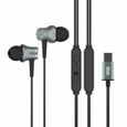 EGA écouteurs filaires Écouteurs de sport de luxe mains libres Type-C filaire intra-auriculaire stéréo basse profonde-0
