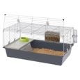 Cage pour lapins grand espace - Une maisonnette, une mangeoire, un ratelier et un abreuvoir - FERPLAST-0