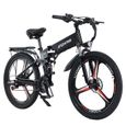 Vélo électrique keteles R3, pliant, 800 W, 26 ", 12,8 Ah, 21 vitesses, 45 km / h, noir-0