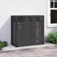 Housse de climatiseur - VIDAXL - 110 x 50 x 105 cm - Noir - Extérieur - Protection intempéries