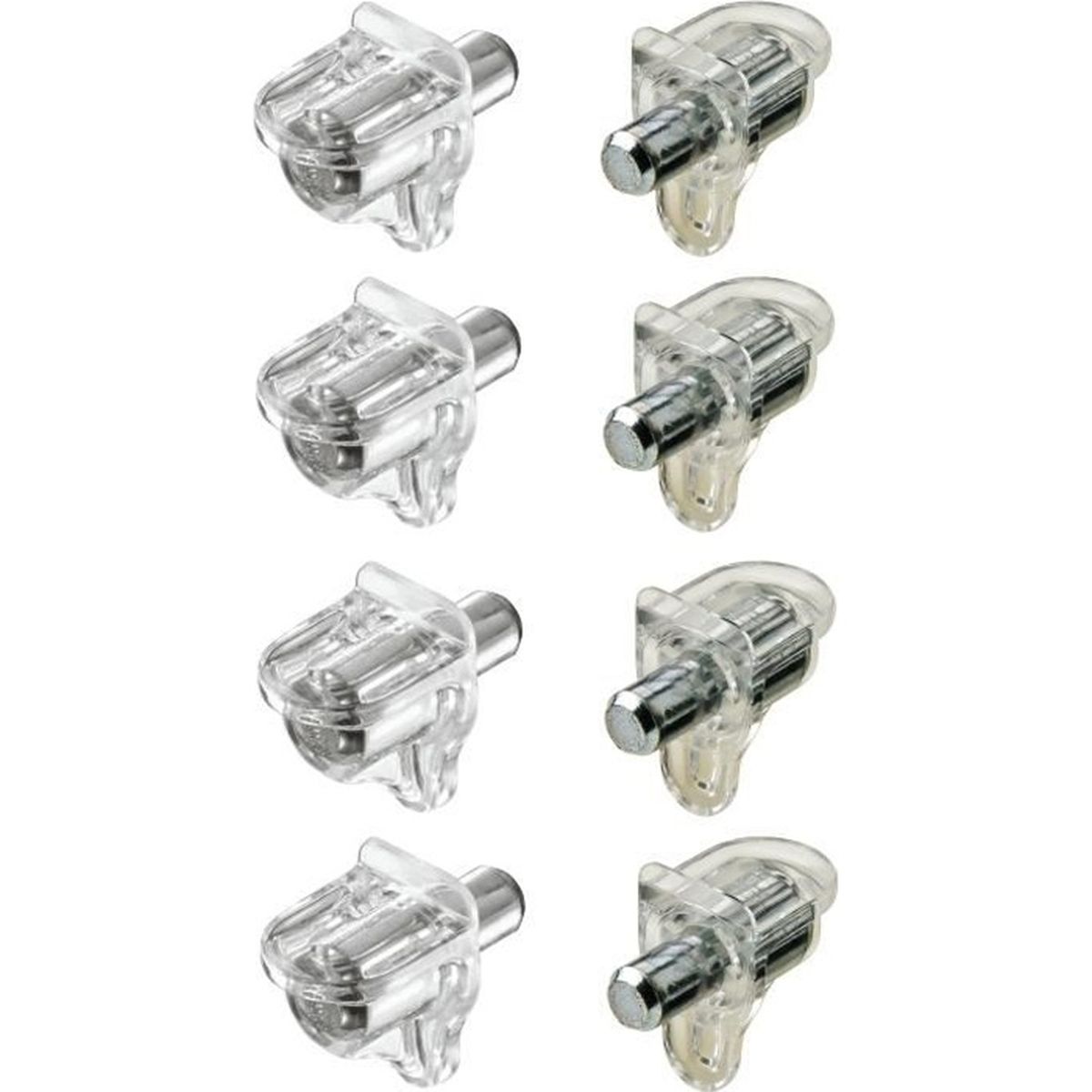 100 Supports D'étagère En Acier Chromé 5x16mm à Clipser – Lot Pratique Pour Rangement Modulable