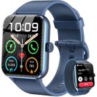 FEIPUQU Montre Connectée Homme Suivi du Sport, Ecran 1,85" avec Bords Ultra-Fins, 5 J d'autonomie, Suivi du Sommeil,100+ Modes Sports, Bleu