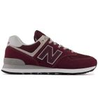 Basket New Balance 574 - Rouge - Cuir - Mixte - Lacets