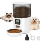 WHDPETS ®WHD© Distributeur Auto Nourriture Chat/Chien 4L - 6 Repas/Jour Programmables,Double Alim. Secteur/Piles, Anti-Blocage, Vocal 10s