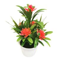 1x faux artificiel plante fleurs Pot réaliste planteur extérieur-maison-bureau décor~Orange GF39877269