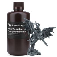 ELEGOO Résine Lavable à l'eau 8K pour Impression 3D Imprimante 3D LCD UV 405nm Résine Photopolymère, Gris Céleste 1kg