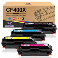 HaloFox 4 Cartouches de Toner HP 201X (201A)- HP CF400X CF401X CF402X CF403X (CF400A) pour HP Color LaserJet Pro M277n M277dw M277w