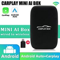 Adaptateur CarPlay câblé d'origine en CarPlay sans fil/en Android Auto sans fil/ou en Android Auto câblé WiFi 2.4G et Bluetooth