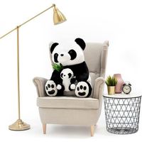 DEAR BEAR Ours en Peluche géante XXL Panda avec bébé 70 cm