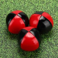 ZJCHAO Balle de jonglage 3 PCS rouge noir PU cuir haut de gamme Portable EPS particules fines colloïdales balle de jonglage
