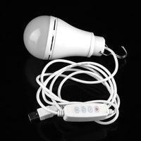 Fafeicy Ampoule LED 5V USB LED Ampoule Lampe de secours pour Camping en plein air Randonnée à domicile Lecture (10W)
