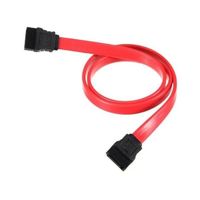 CABLING® Nappe câble rouge SATA 50 cm avec connecteurs noirs pour connecter un appareil compatible à une carte mère