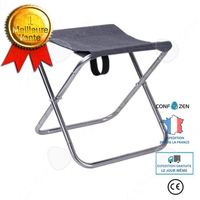 CONFO® Tabouret en acier inoxydable chaise pliante portable extérieure banc de pêche léger
