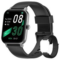 IOWODO R3PRO Montre Connectée Intelligente Femme Homme Smartwatch Bluetooth 25 modes Sport Etanche iOS Android Samsung Iphone Noir