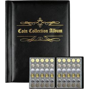 Album à Pièces 480 Pochettes Pour Euros Et Monnaies - 30x32 Mm - Couverture Cuir Synthétique - Protection Anti-chute