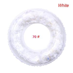 BOUÉE - BRASSARD 70 blanc - Bouée de natation gonflable pour enfant et adulte, anneau de natation en forme de plumes, pour l'é