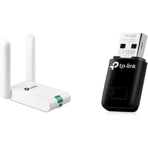 CLE WIFI - 3G WN822N Adaptateur USB Wi-FI à Gain Elevé 300 Mbps la Version 4 & Clé WiFi Puissante N300 Mbps, Mini Adaptateur USB WiFi, A447