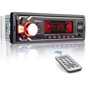 AUTORADIO Autoradio Bluetooth Main Libre, 2 Ports USB Poste Stéréo Radio, 1 Din Radio Voiture, 7 Couleurs d'éclairage FM-USB-SD-AUX-EQ - M93