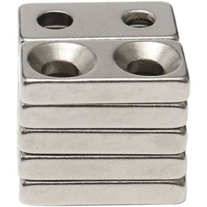 Cn _ 5Pcs 20x10x4mm Trou Blocs Super Fort Rare-Earth Néodyme Aimants N35 G Cn _ 5Pcs 20x10x4mm Trou Blocs Super Fort Rare-Earth Néodyme Aimants N35 G
