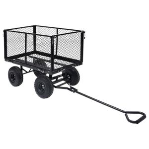 CHARIOT - DESSERTE Chariot à main de jardin Noir 350 kg