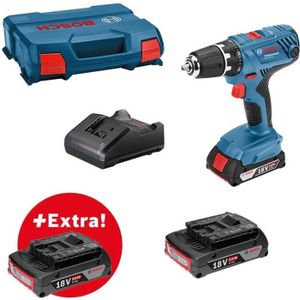 PERCEUSE Perceuse-visseuse Bosch Professional GSR 18V-21 + 3 batteries 2,0Ah + chargeur GAL 18V-20  - 0615990L88