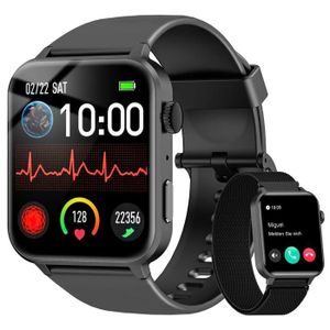 Montre connectée sport IOWODO R3PRO Montre Connectée Intelligente Femme Homme Smartwatch Bluetooth 25 modes Sport Etanche iOS Android Samsung Iphone Noir